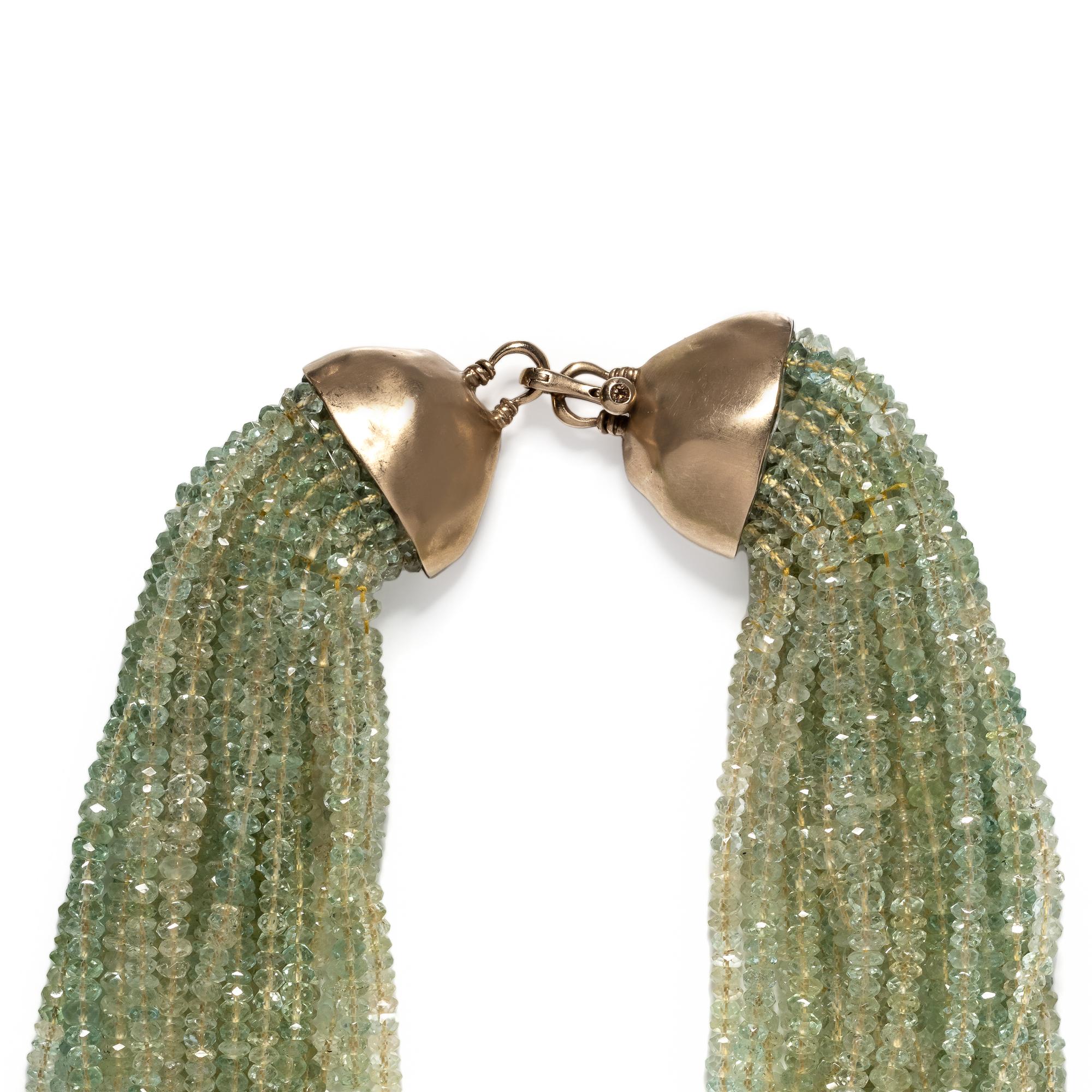 ANGELA PINTALDI, MULTISTRAND GREEN BERYL BEAD NECKLACE