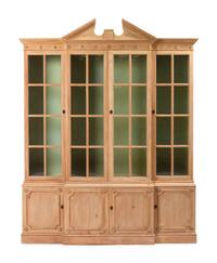A George III Style Carved Pine Breakfront Bookcase