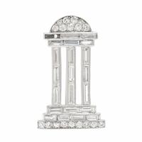 Art Deco, French, Diamond and Platinum Architectural Brooch