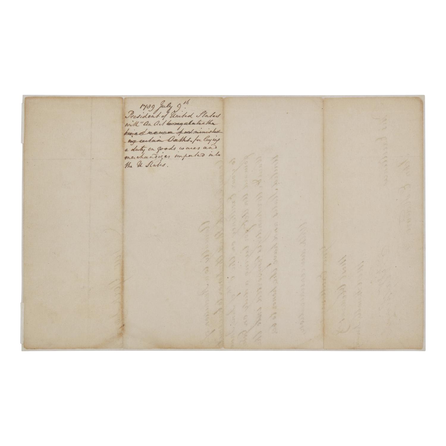 [Presidential] Washington, George. Letter, signed