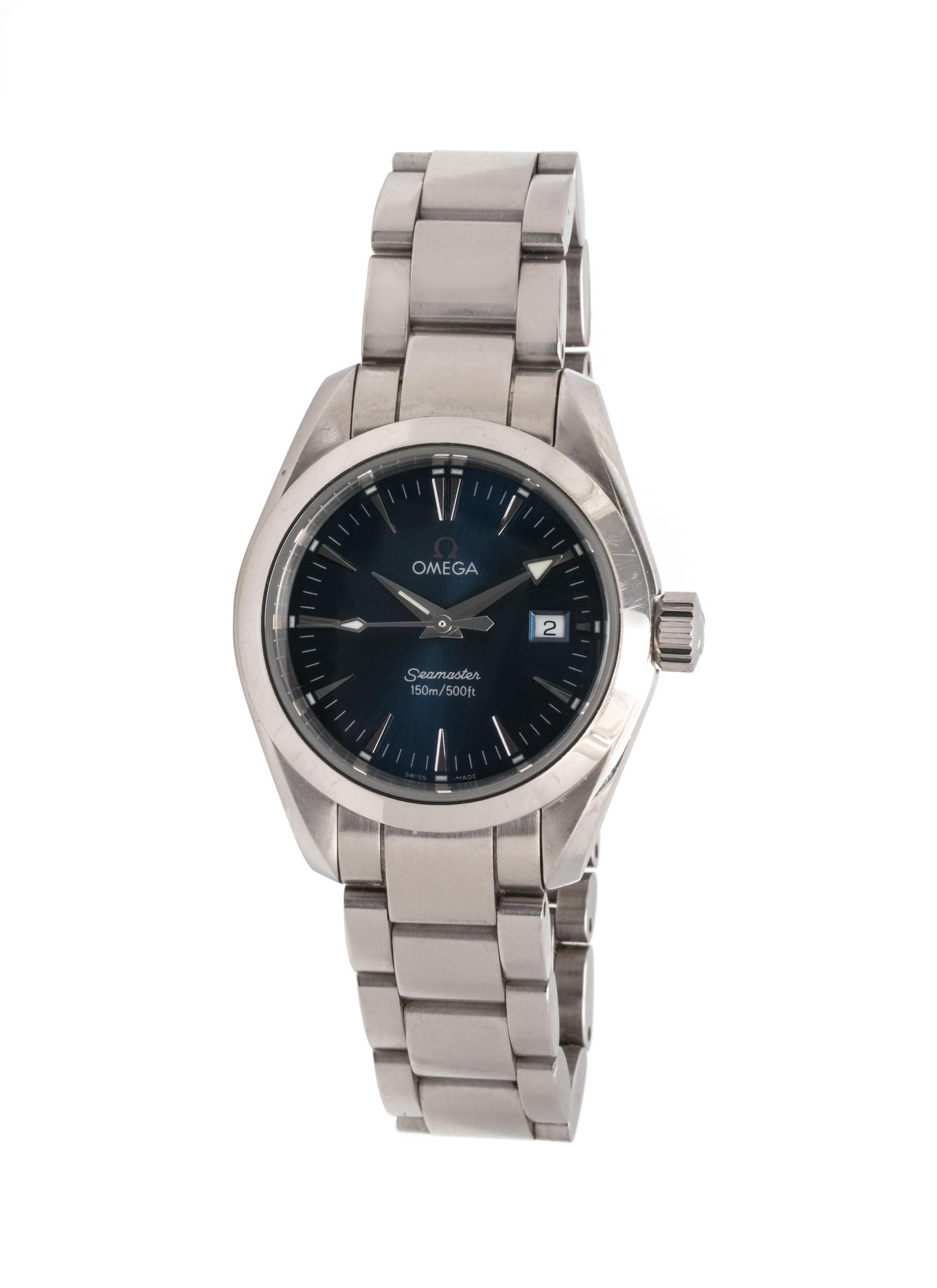 OMEGA, STAINLESS STEEL 'SEAMASTER AQUA TERRA' WRISTWATCH