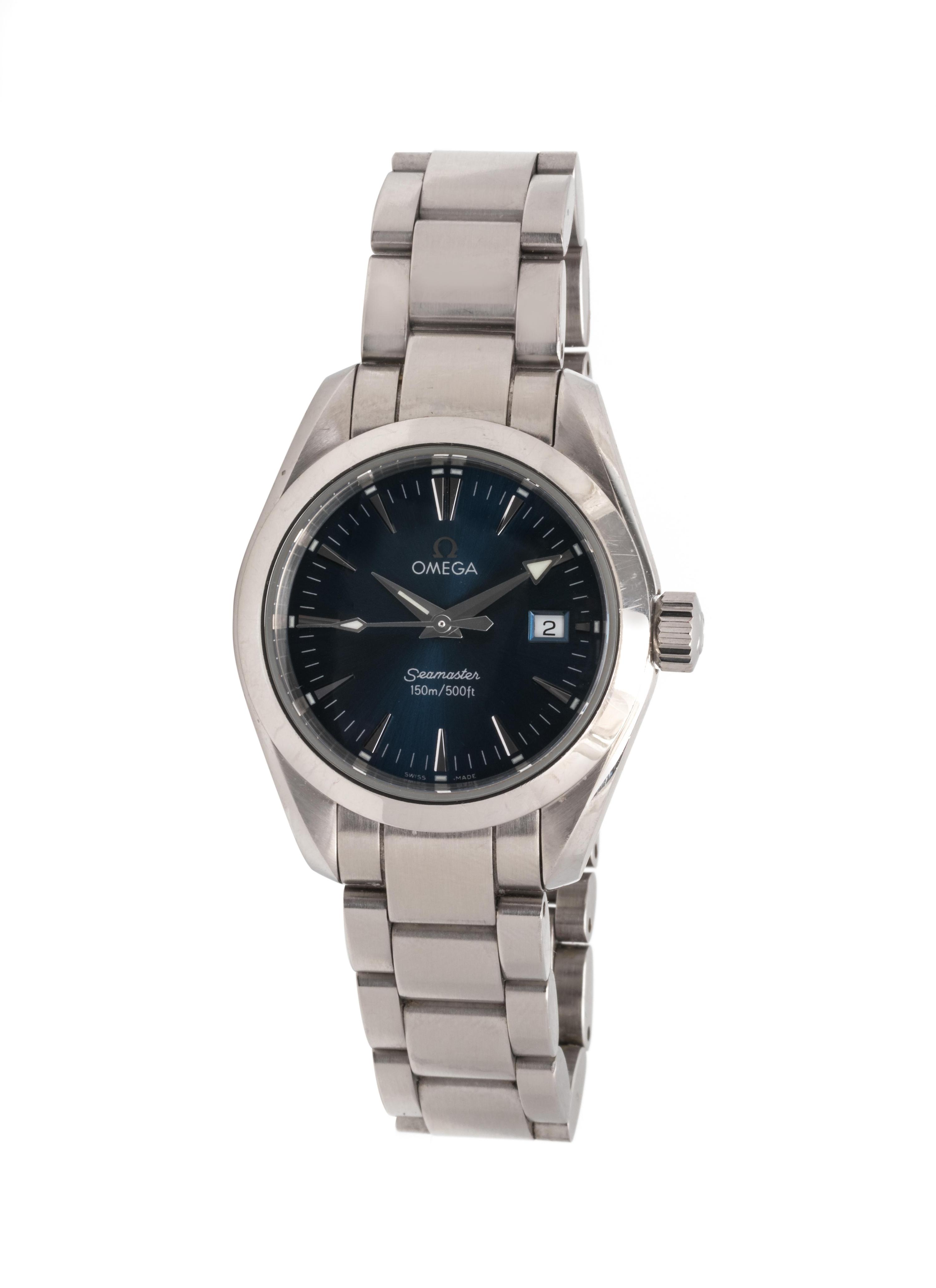 OMEGA, STAINLESS STEEL 'SEAMASTER AQUA TERRA' WRISTWATCH