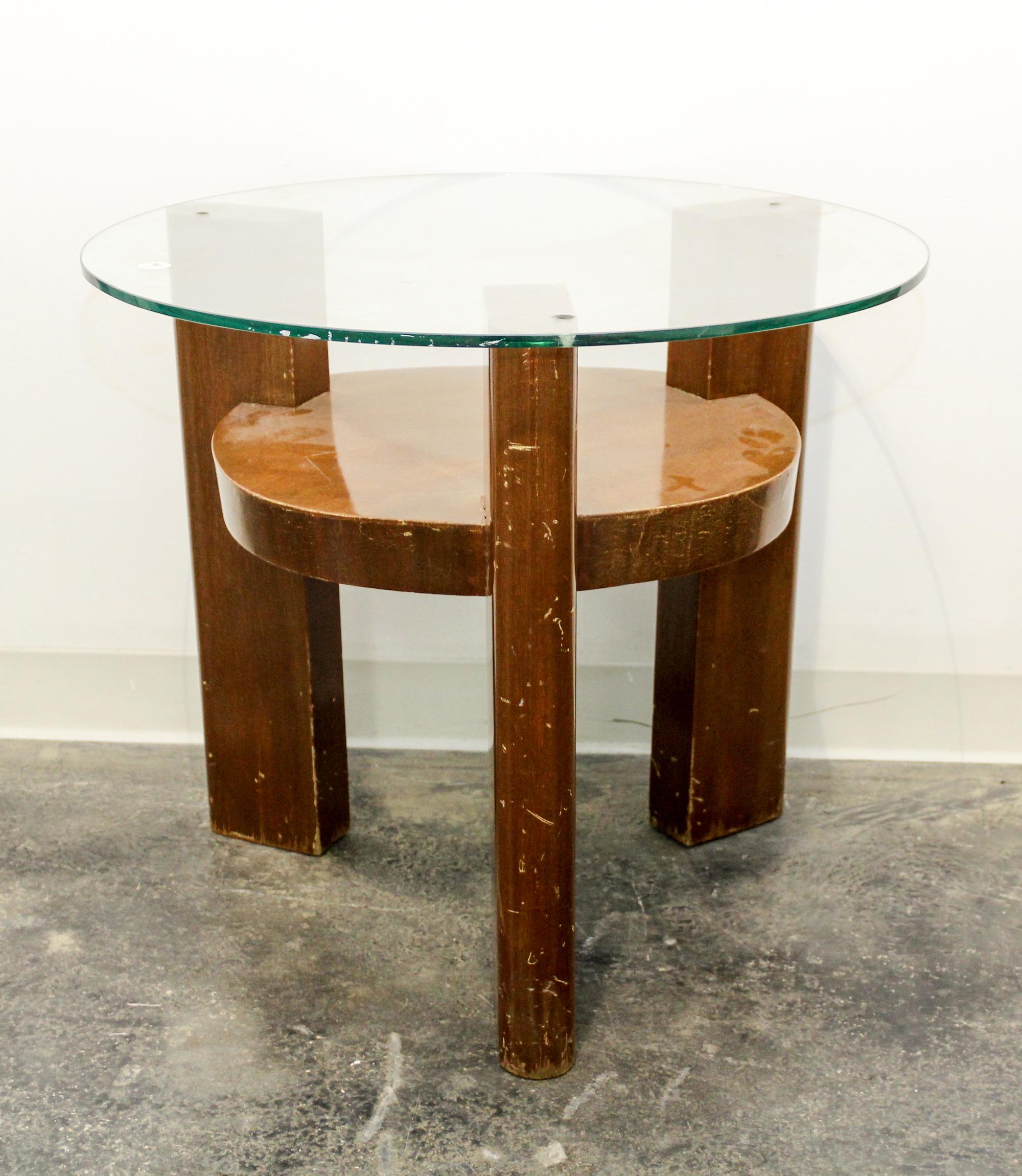An Art Deco Side Table Height 24 x diameter 26 3/8 inches. — FIRST HALF 20TH CENTURY