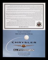 A 2004 Chrysler Golf Shootout Multi Signed Autograph Invitation Including Michael Jordan (Beckett Authentication Services Letter BAS Certified),