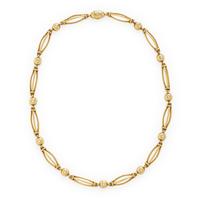 Diamond and Yellow Gold Necklace