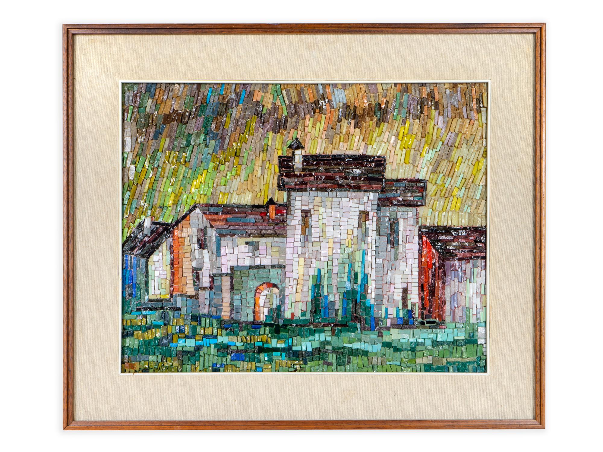 An Italian Mosaic Tile Picture "Paesaggio" — MAZZETTI ALBO, SCUOLA ITALIANA DEL MOSAICO
