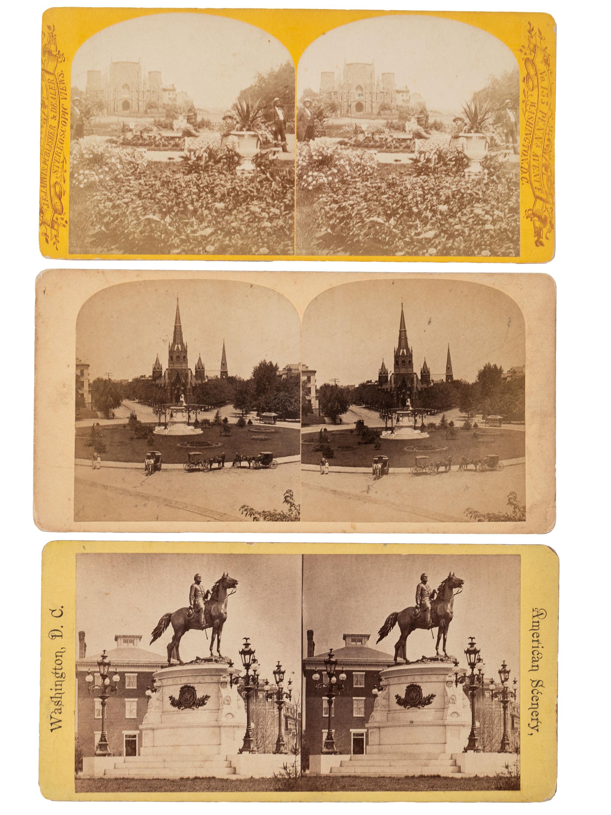 [CIVIL WAR]. A group of over 50 stereoviews, highlighted by images of the Grand Review, and the US Arsenal and Navy Yard, Washington, DC, incl. cannon.
