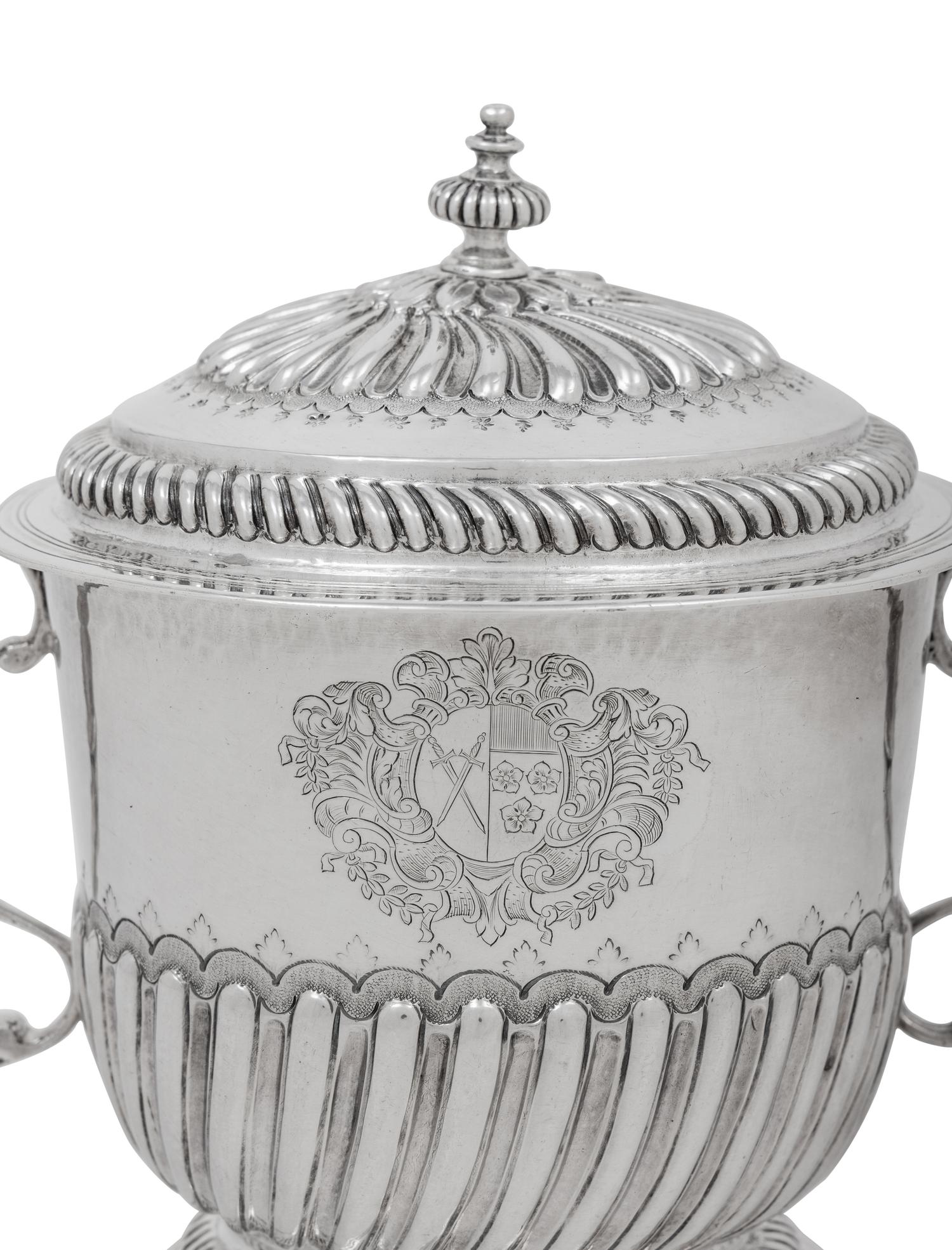 A Queen Anne Britannia Silver Cup and Cover