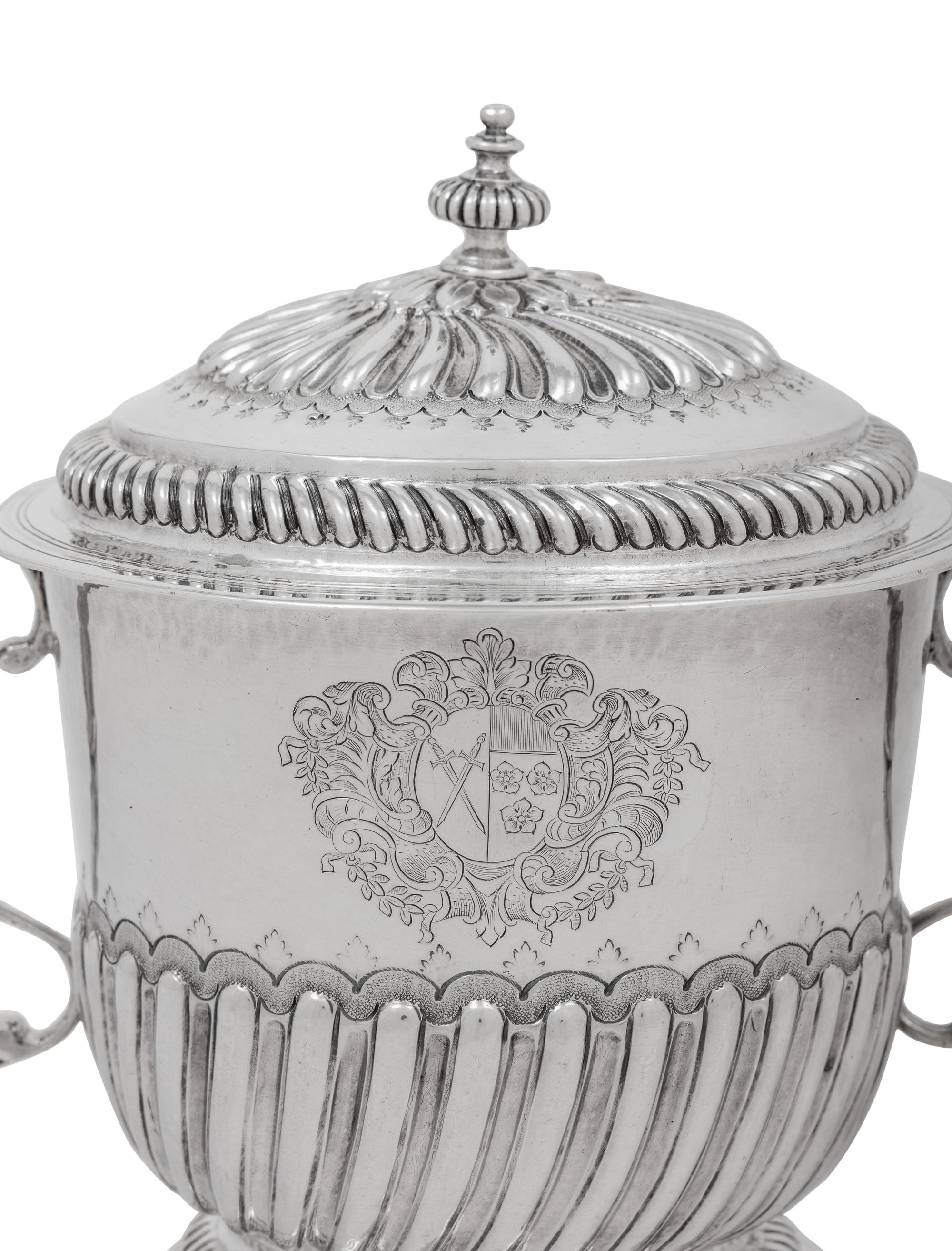 A Queen Anne Britannia Silver Cup and Cover