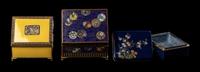 Three Japanese Cloisonné Enamel Rectangular Boxes