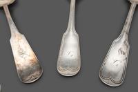 A Collection of Coin Silver Flatware