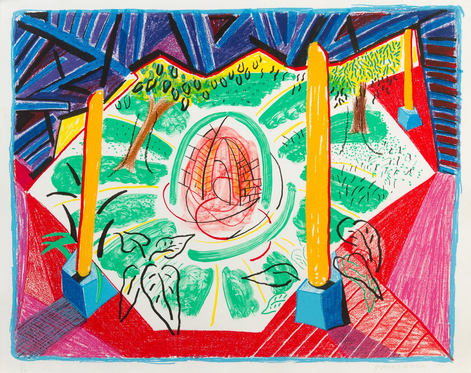 David Hockney, (British, b. 1937), Views of Hotel Well II, 1985