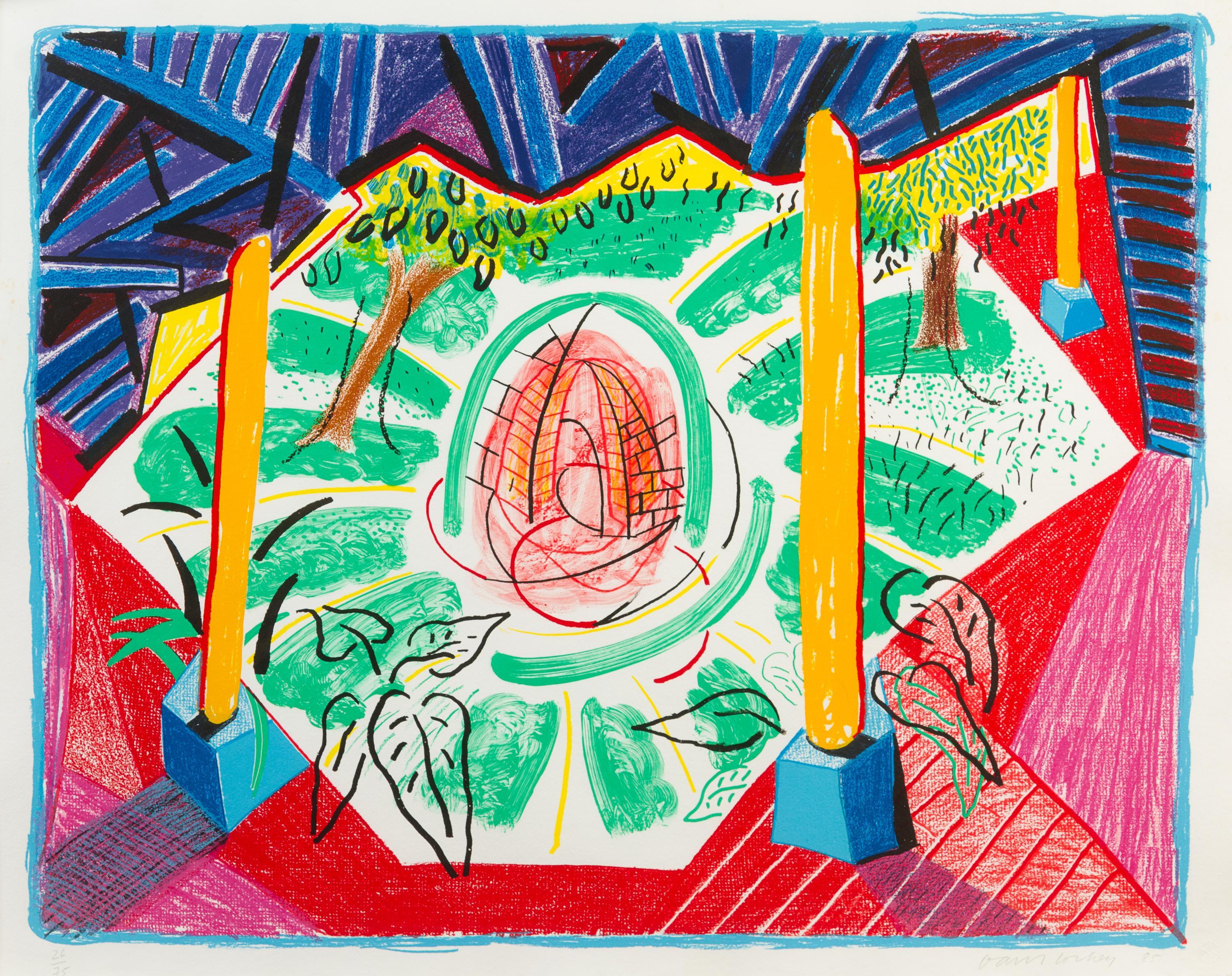 David Hockney, (British, b. 1937), Views of Hotel Well II, 1985