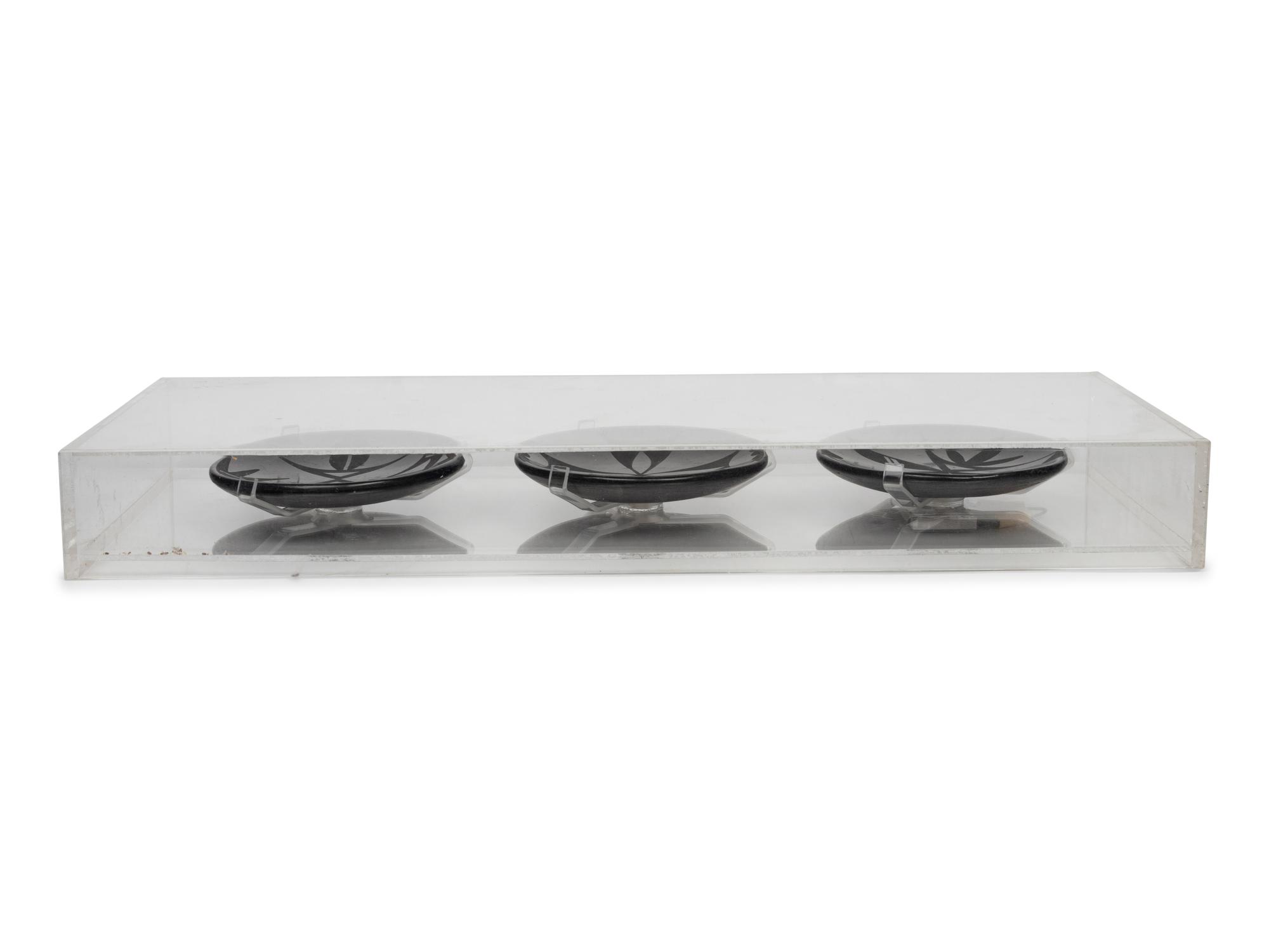 Three Pueblo Motif Dishes