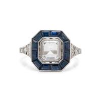DIAMOND AND SAPPHIRE RING
