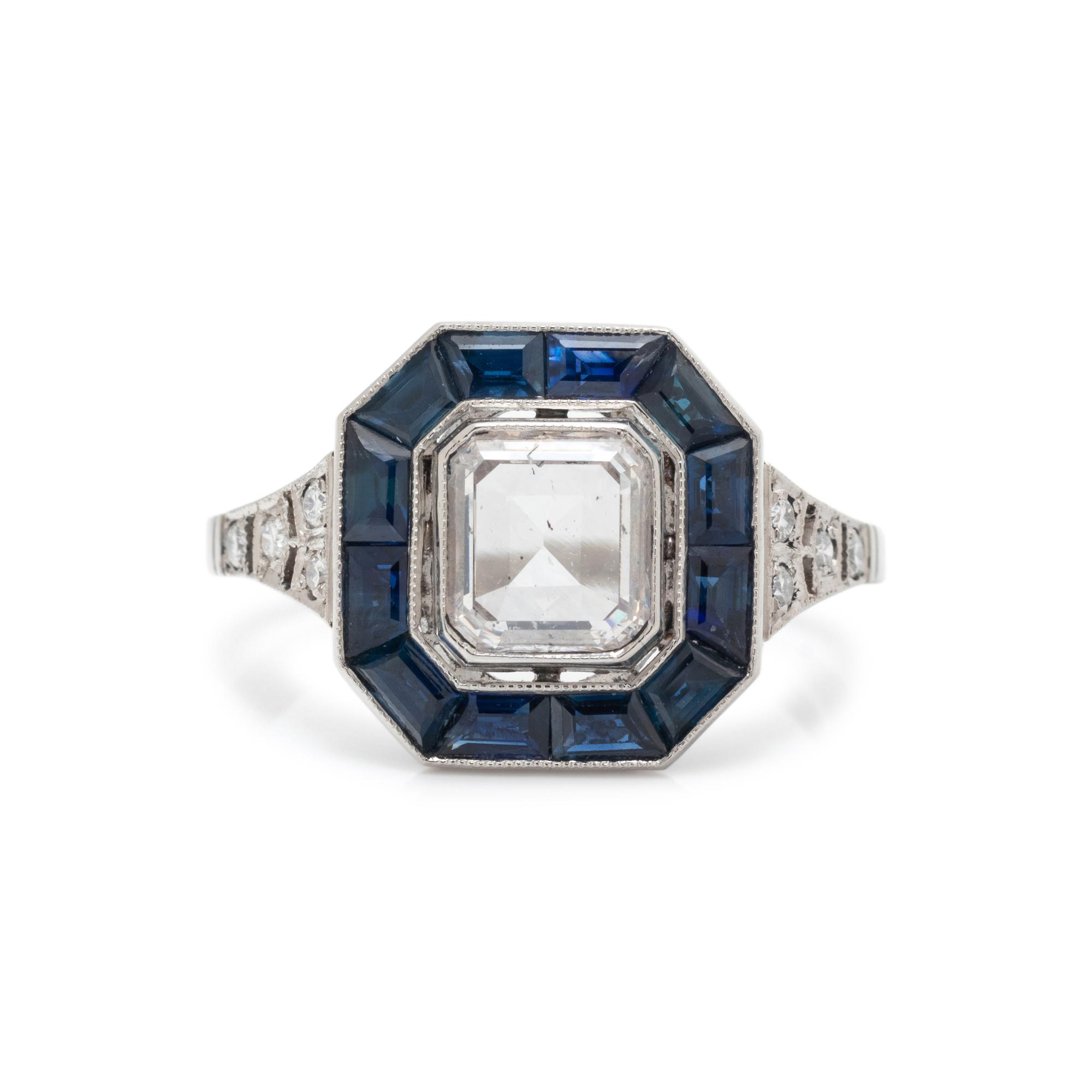 DIAMOND AND SAPPHIRE RING