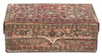 An Italian Embroidered Velvet Table Casket Width 14 inches. — 18TH/19TH CENTURY