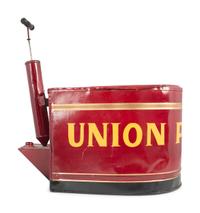 A Painted Tin Pump Operated Vessel