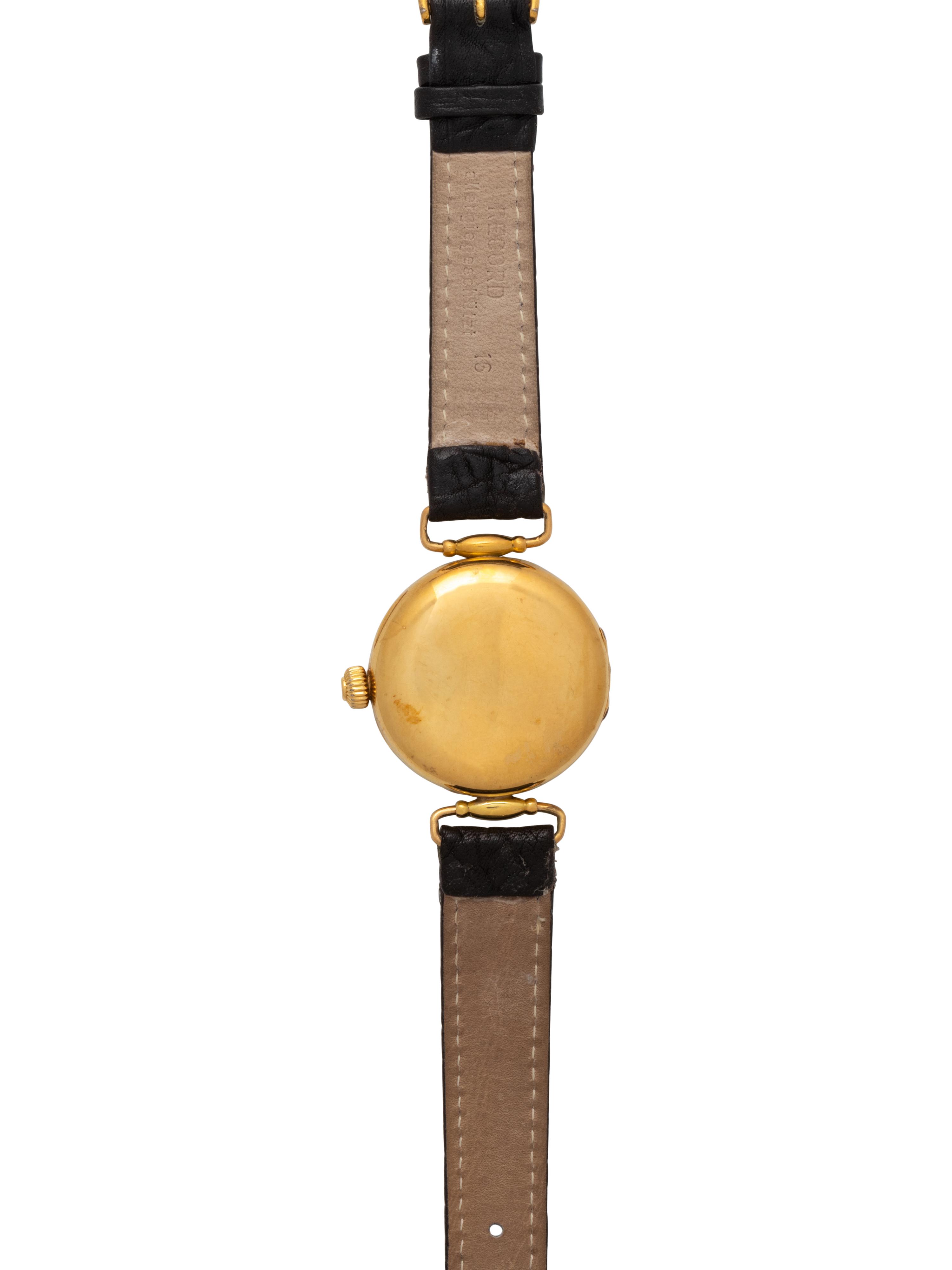 ULYSSE NARDIN, 18K YELLOW GOLD SINGLE BUTTON CHRONOGRAPH WATCH