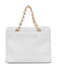 Chanel White Caviar Leather Bag, 1997-99