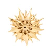 SEED PEARL, DIAMOND, AND YELLOW GOLD BROOCH
