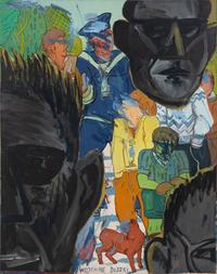 Edward Dwurnik (Polish, 1943-2018) — Wojenne Duszki (War Imps) ( from the Sportowcy series), c. 1973-1984