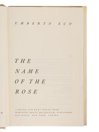 ECO, Umberto (1932-2016). A group of 6 works by Eco’s, MOST FIRST AMERICAN EDITIONS, comprising: