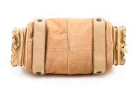 A Chloe Tan Leather Silverado Shoulder Bag, 10" H x 15" W x 7.25" D; Strap drop: 9.5".