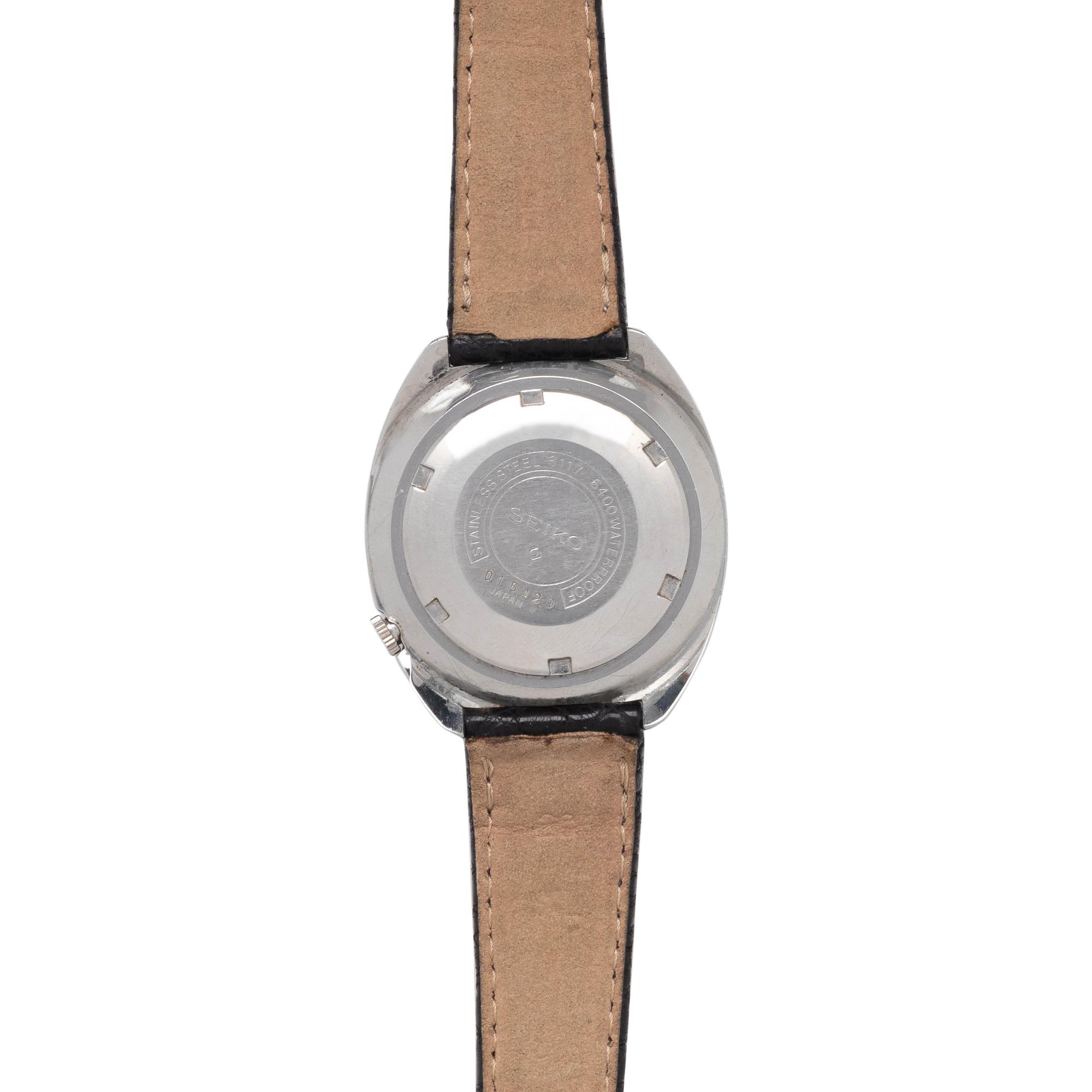 SEIKO, REF. 6117-6400 STAINLESS STEEL 'WORLD TIME' GMT WRISTWATCH