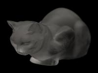 A Pair of Lalique Cat Figures