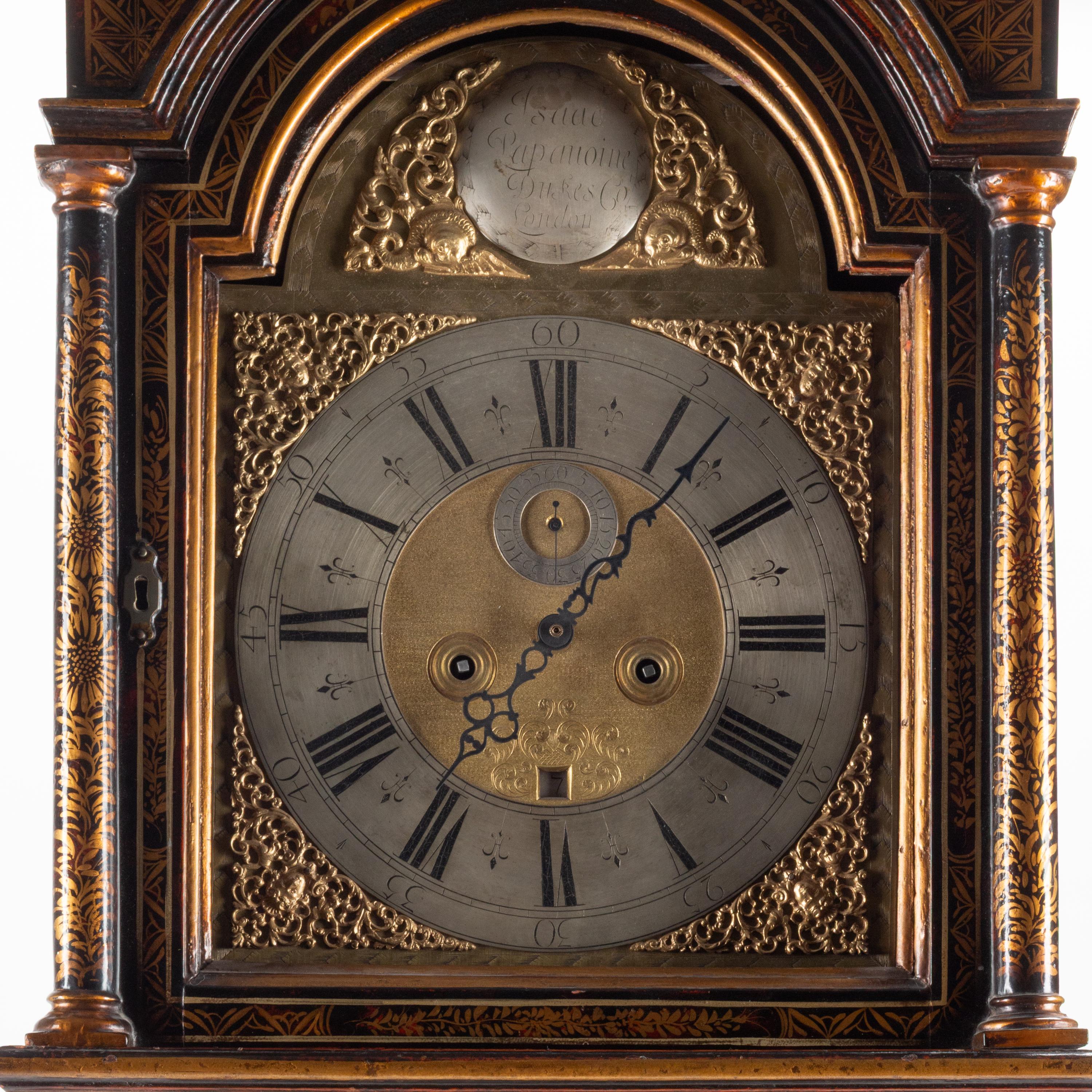 An English Japanned Tall Case Clock