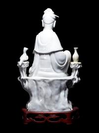 A Blanc-de-Chine Porcelain Figure of Guanyin