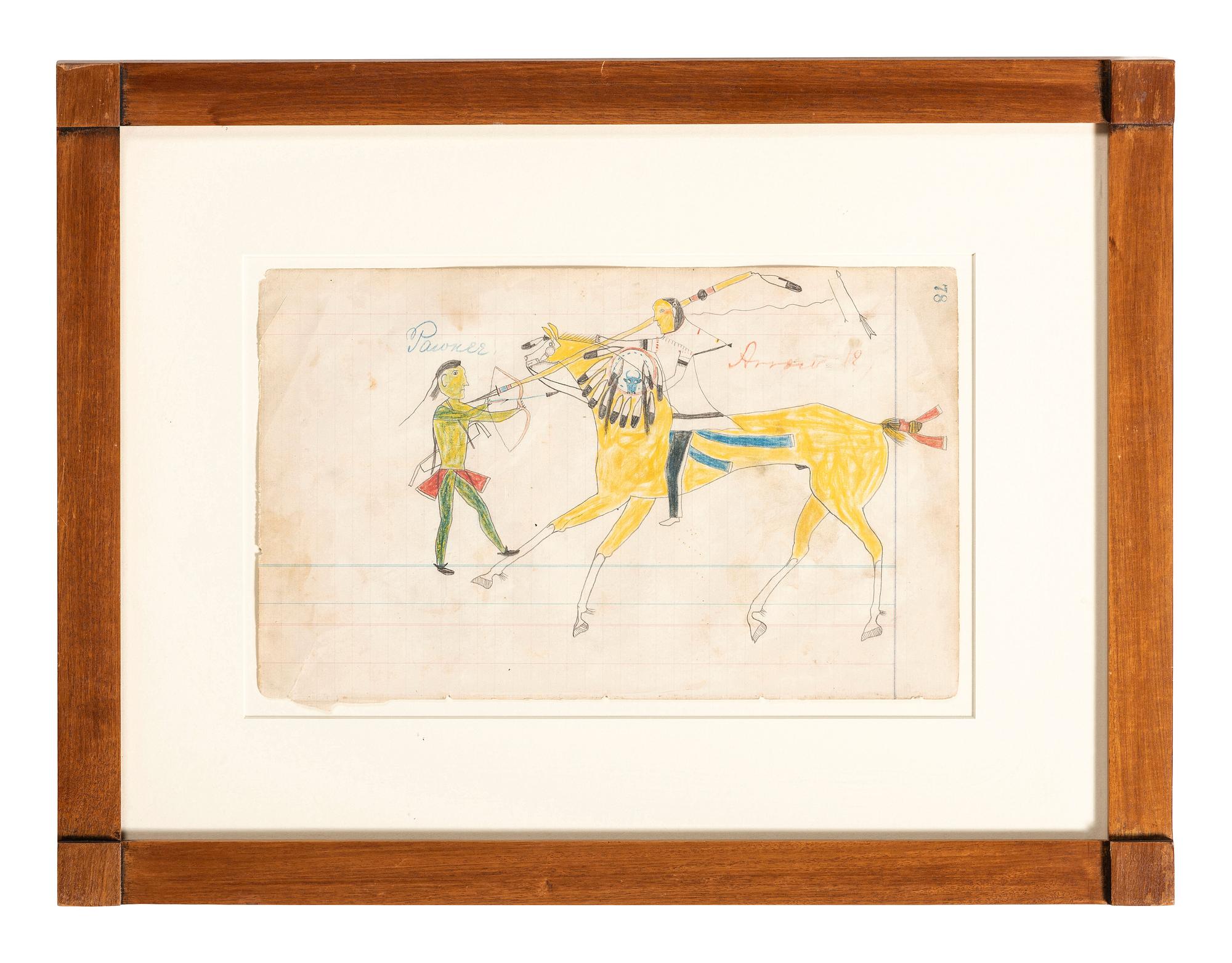 Arapaho Drawing from the Edwards Ledger Book
