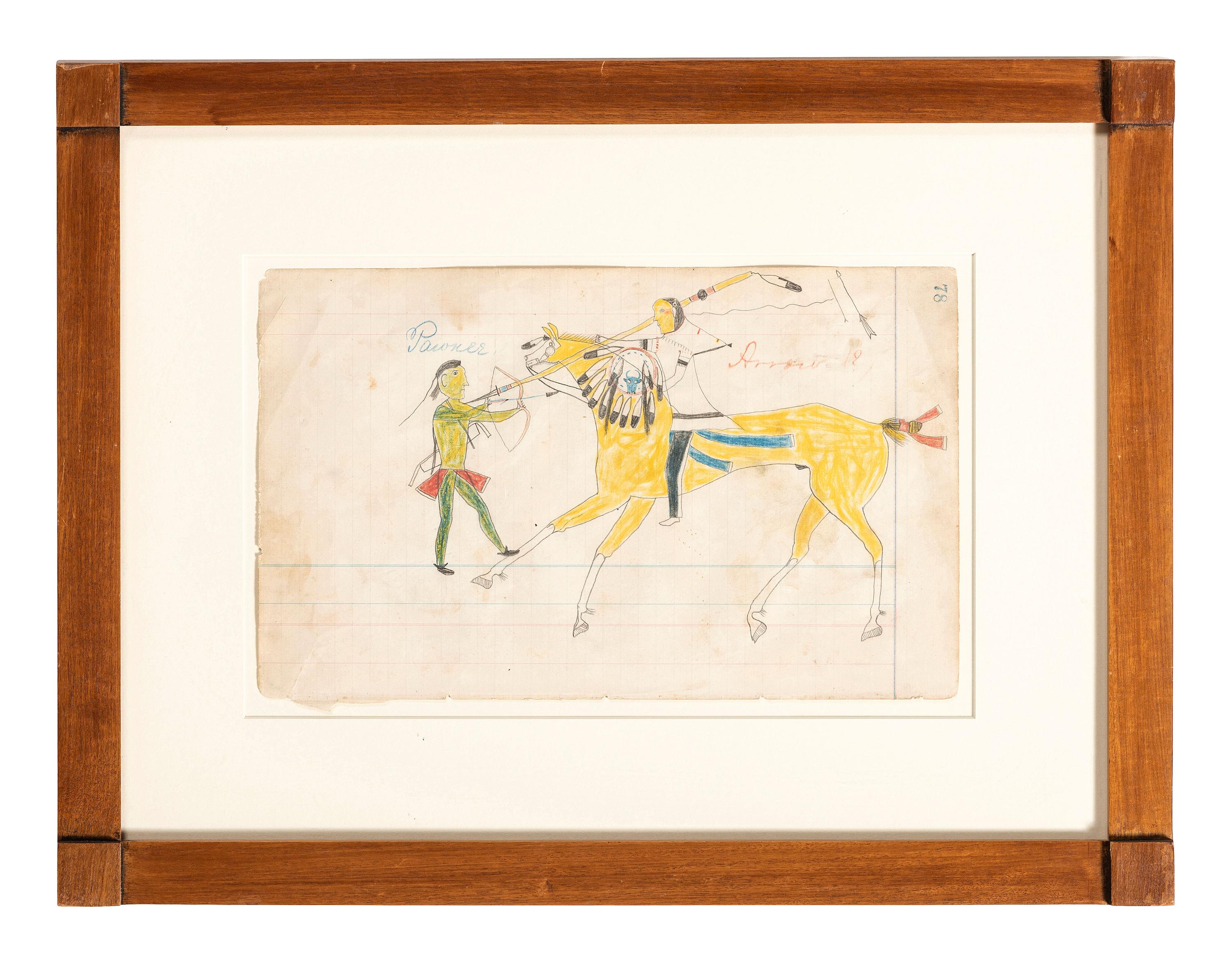 Arapaho Drawing from the Edwards Ledger Book