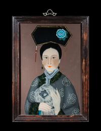 Three Chinese Reverse Glass Paintings