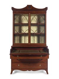A George III Mahogany "Rent Collector's" Secretary Bookcase