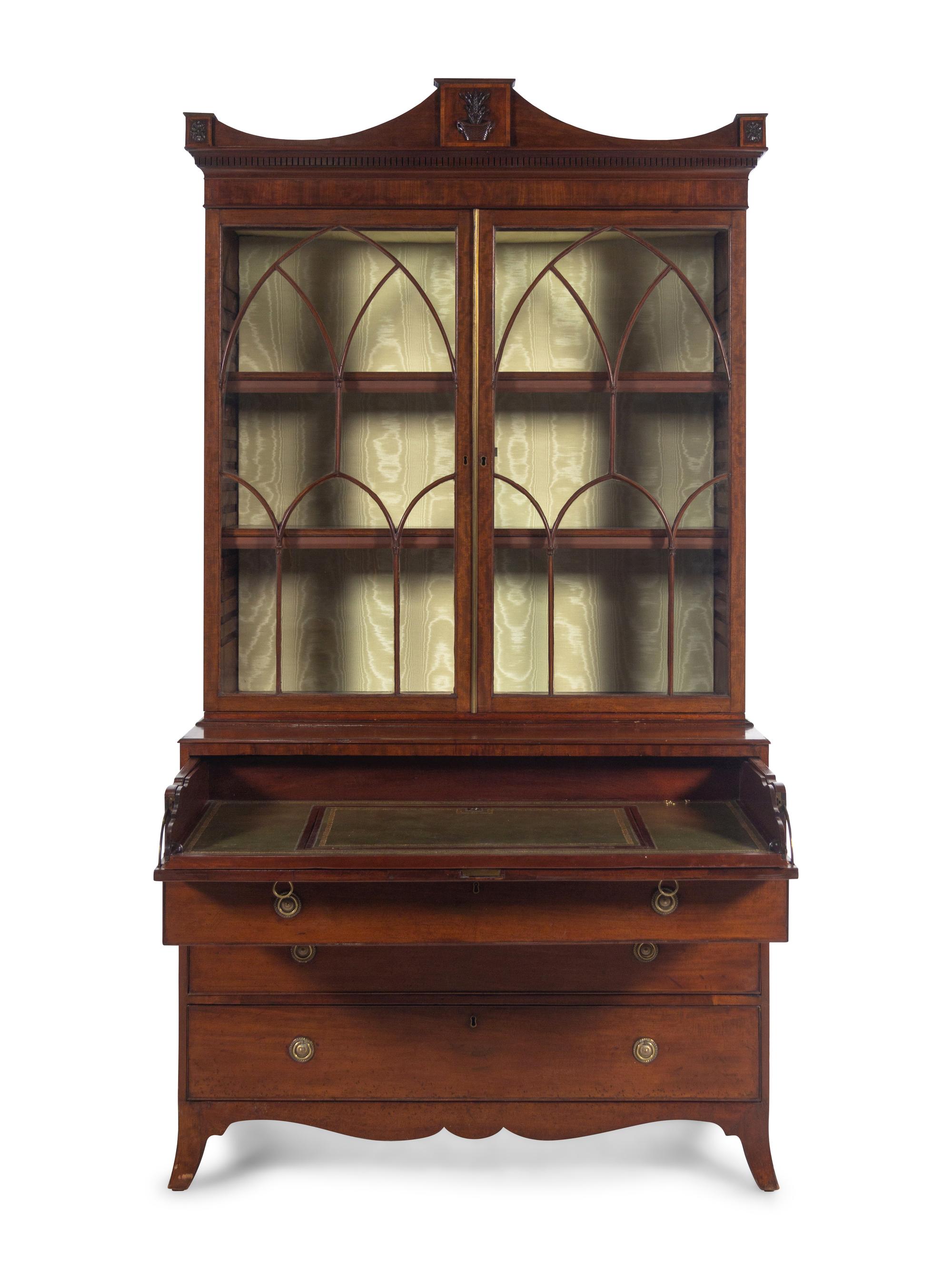 A George III Mahogany "Rent Collector's" Secretary Bookcase