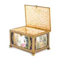 A Sevres Style Porcelain Table Casket