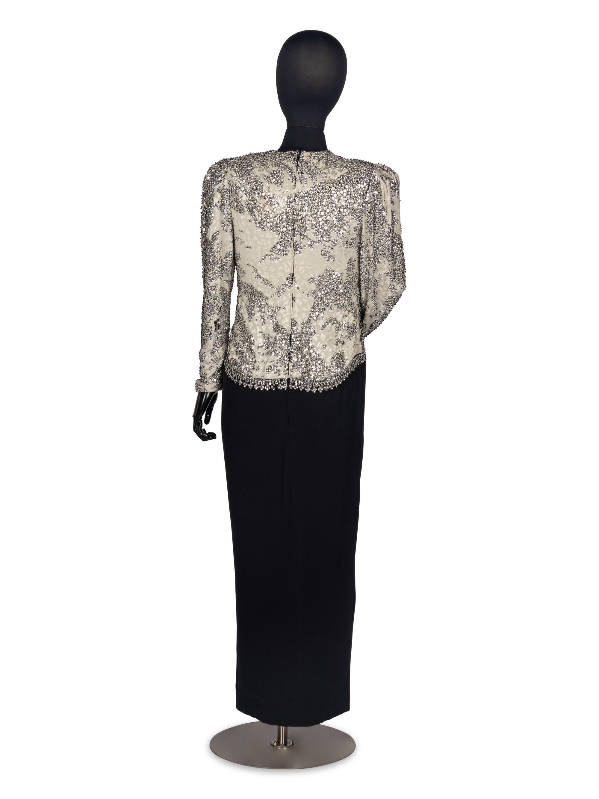 Galanos Beaded Evening Gown