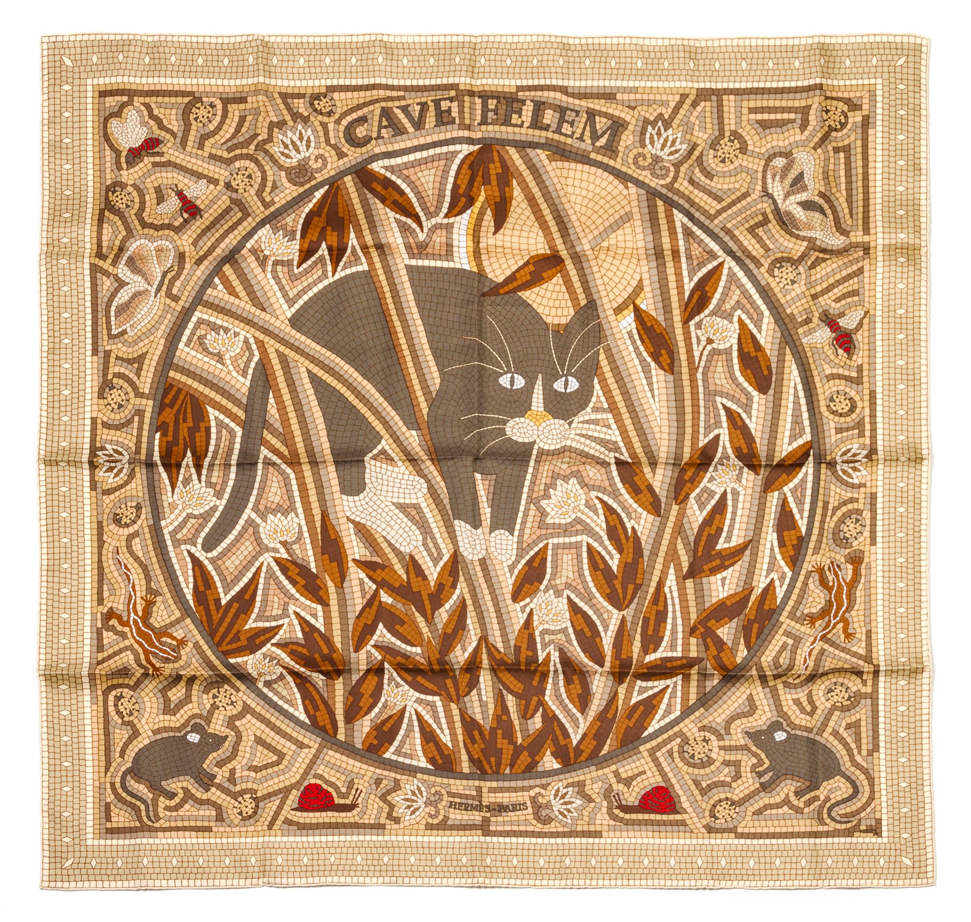 An Hermes Silk Scarf, 35 x 35 inches.