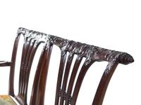 A Pair of Irish George II Style Carved Mahogany Double-Back Settees
