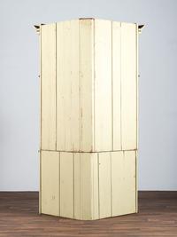 A Chippendale Carved and Stained Pine Corner Cupboard