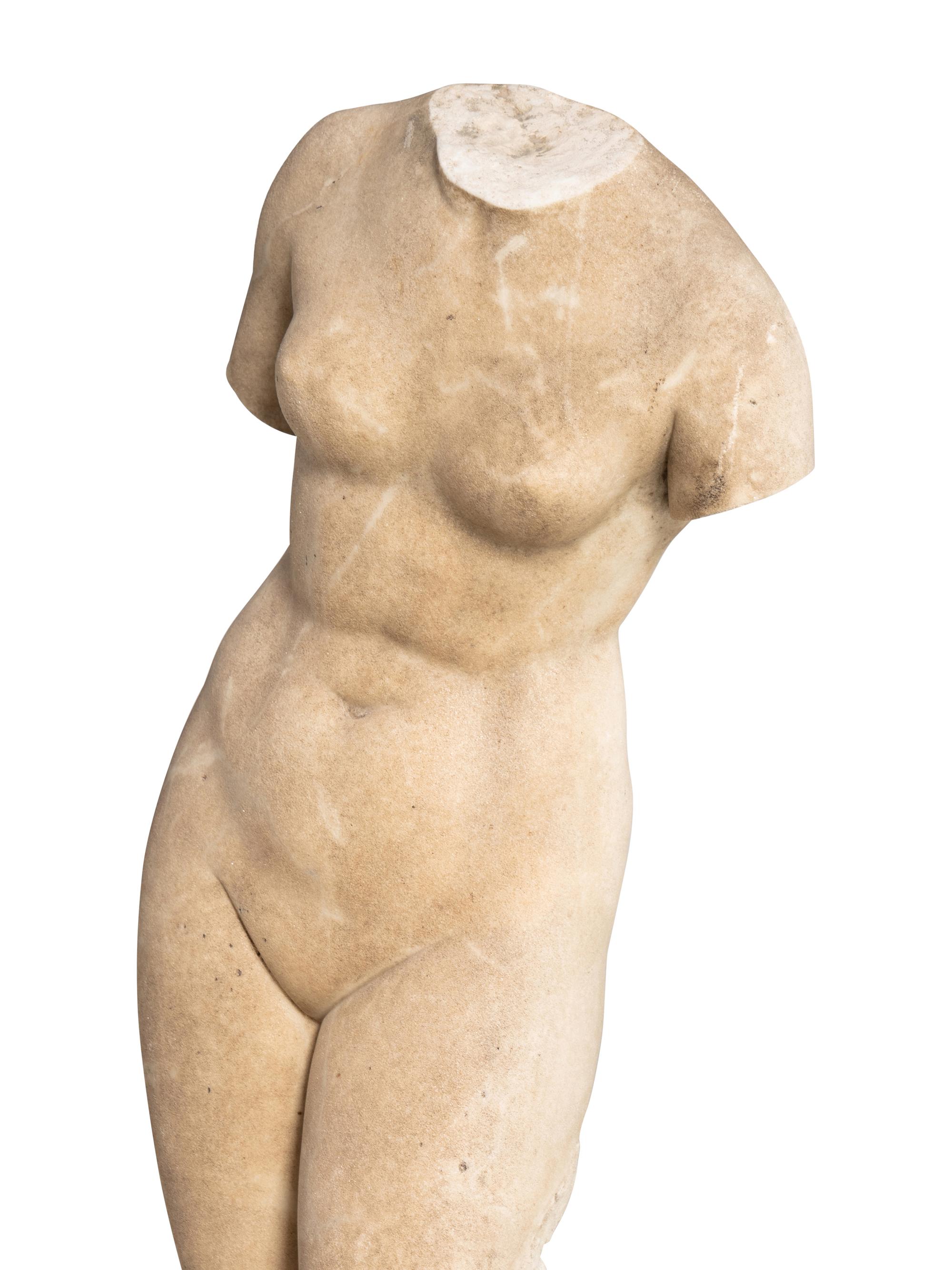 A Continental Marble Torso of Venus