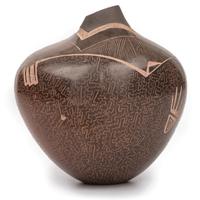 Sgraffito Pottery Jar