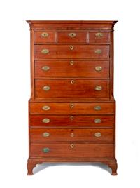 An American Chippendale Chest-on-Chest — 19TH CENTURY