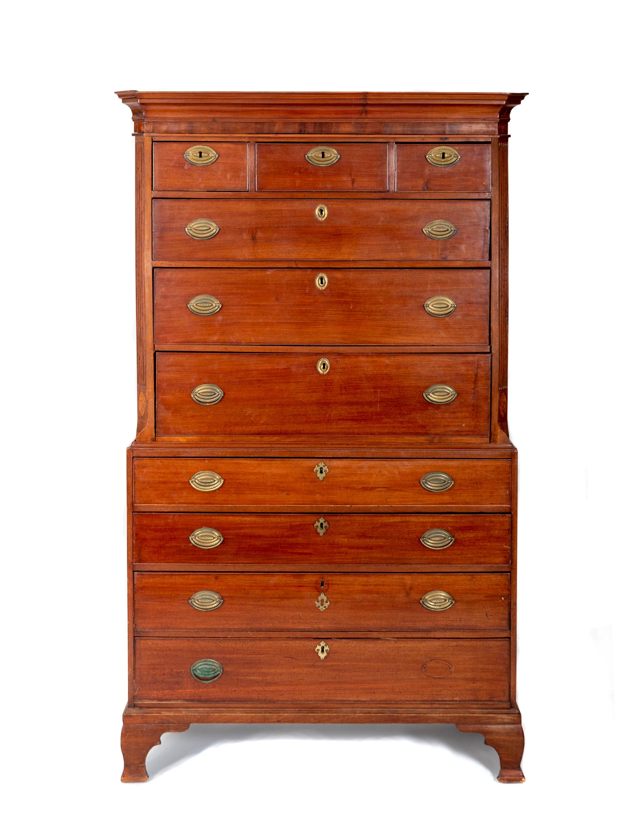 An American Chippendale Chest-on-Chest — 19TH CENTURY