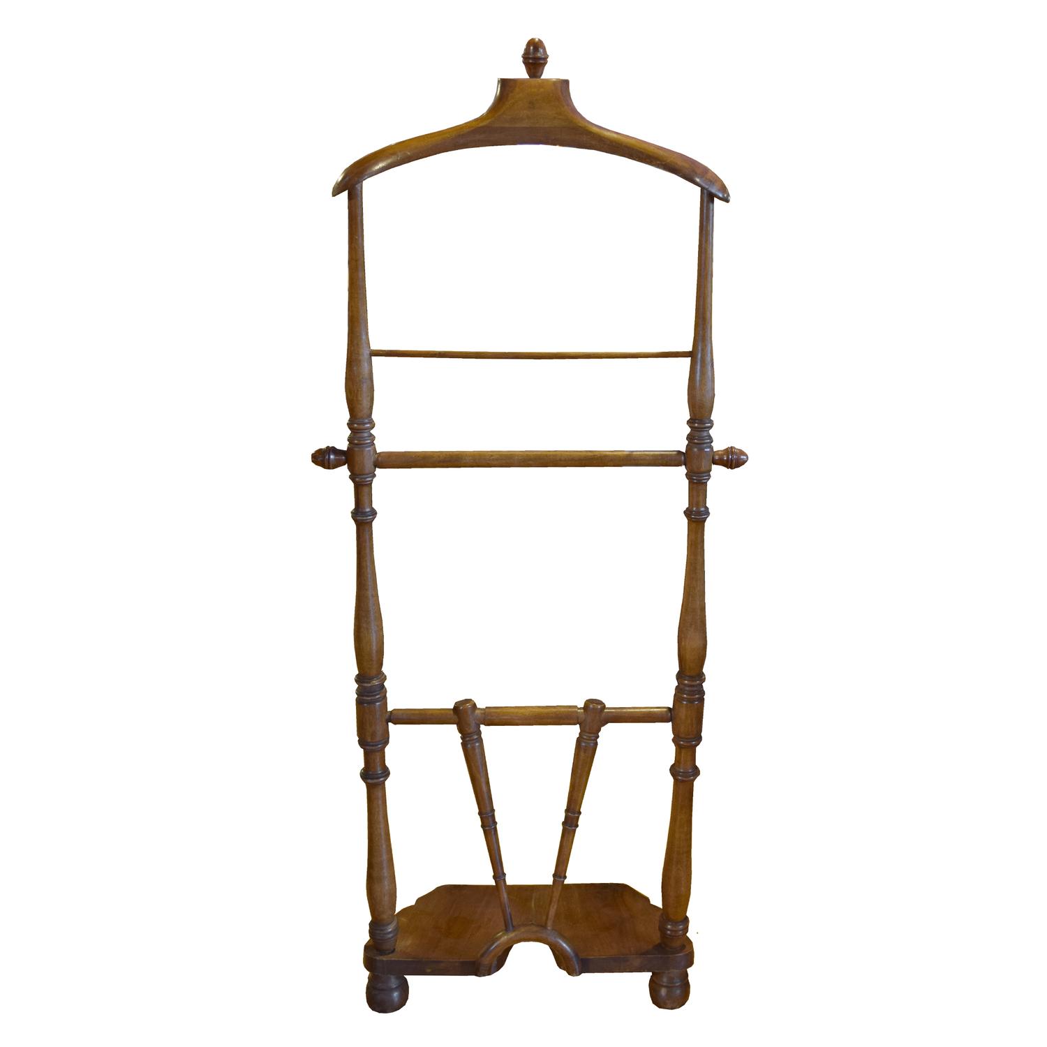 A Gentleman's Wood Valet Stand 21" W x 12" D x 52" H — Italy, 20th Century