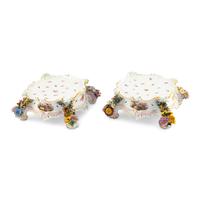 A Pair of Meissen Porcelain Stands