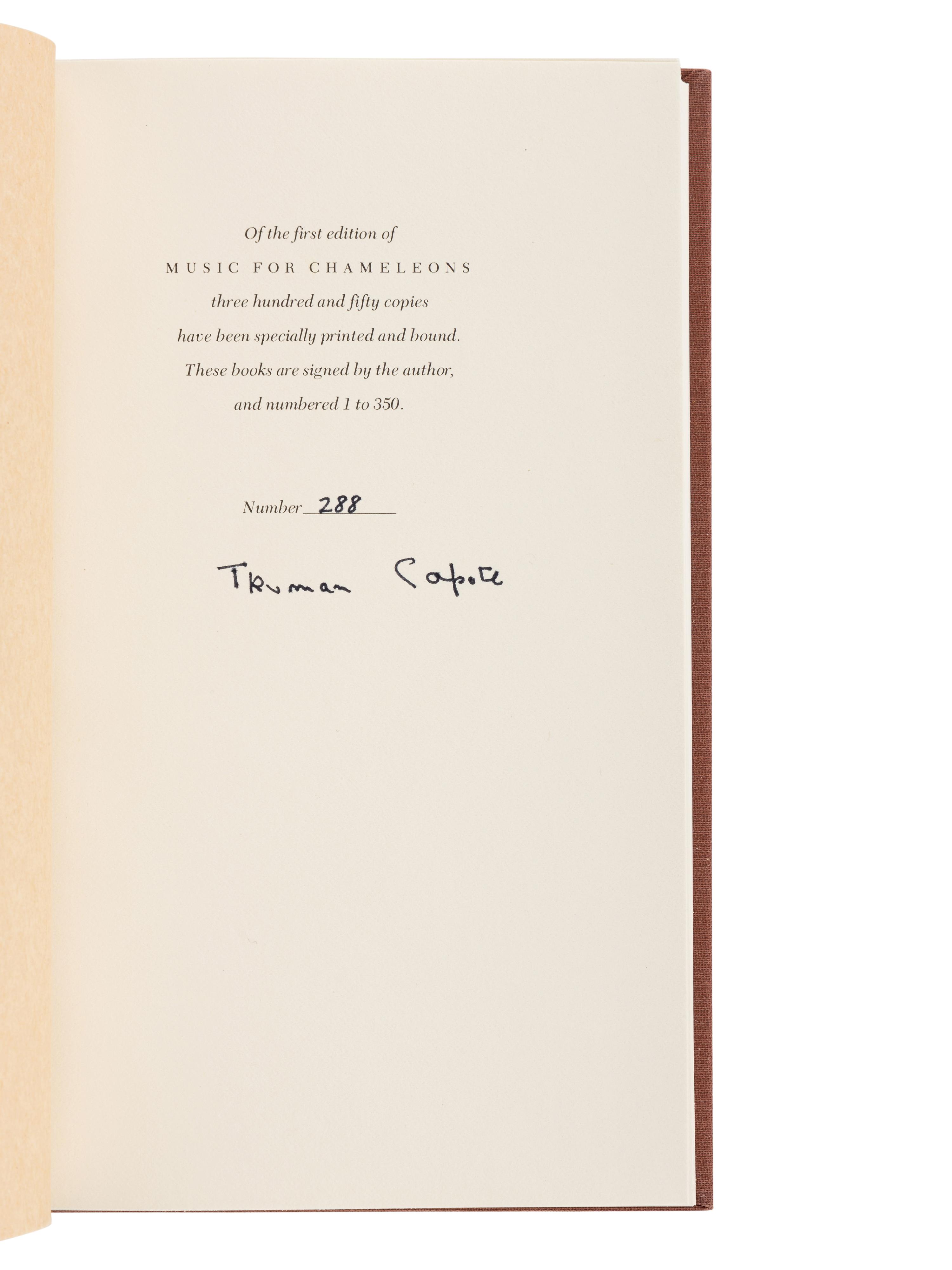 CAPOTE, Truman (1924-1984). In Cold Blood . New York: Random House, 1965.