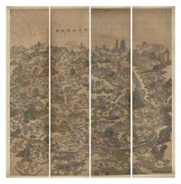 Chinese School, View of the Imperial Summer Palace, Rehe (Chengde, Hebei) 熱河避暑山莊圖一組四幅